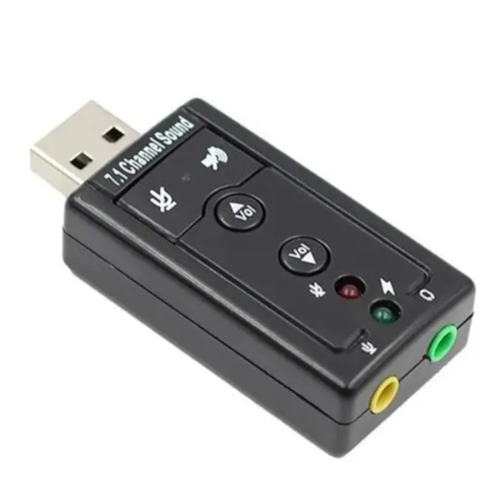 Placa de som usb 7.1