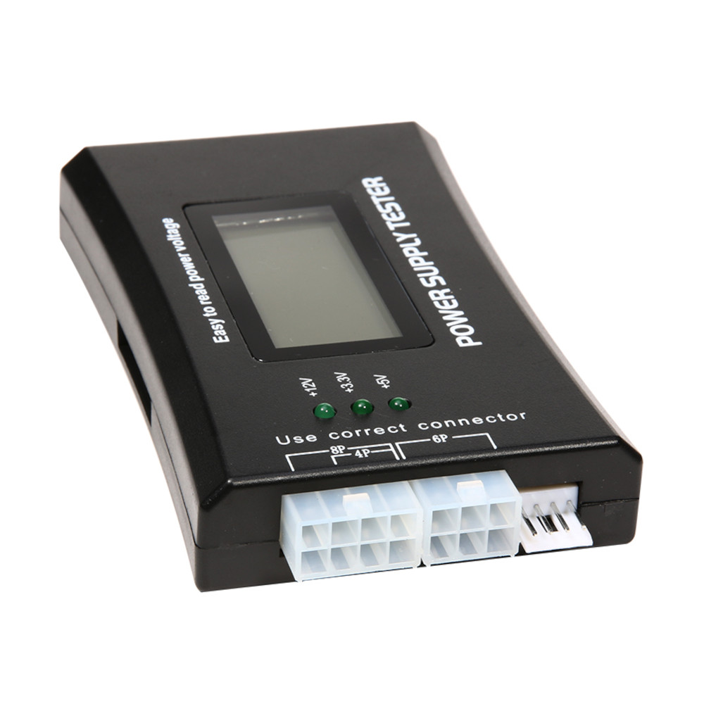 Testador fonte digital 20/24p molex sata com display LCD